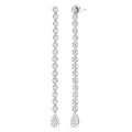 Pear Shape Shine Bright Diamond Long Earrings