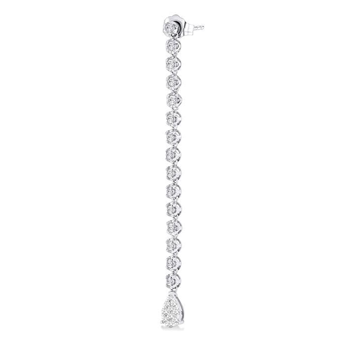 Pear Shape Shine Bright Diamond Long Earrings