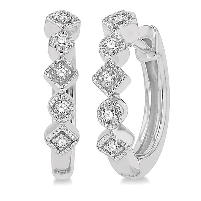 Petite Diamond Huggie Fashion Earrings