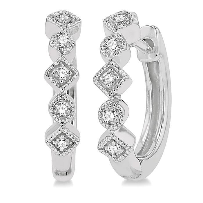 Diamond Petite Huggie Fashion Earrings