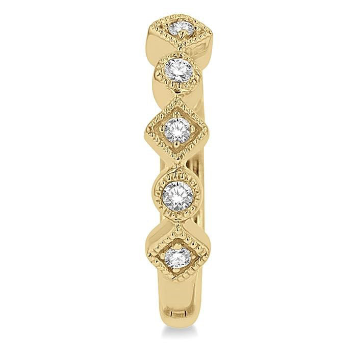 Petite Diamond Huggie Fashion Earrings