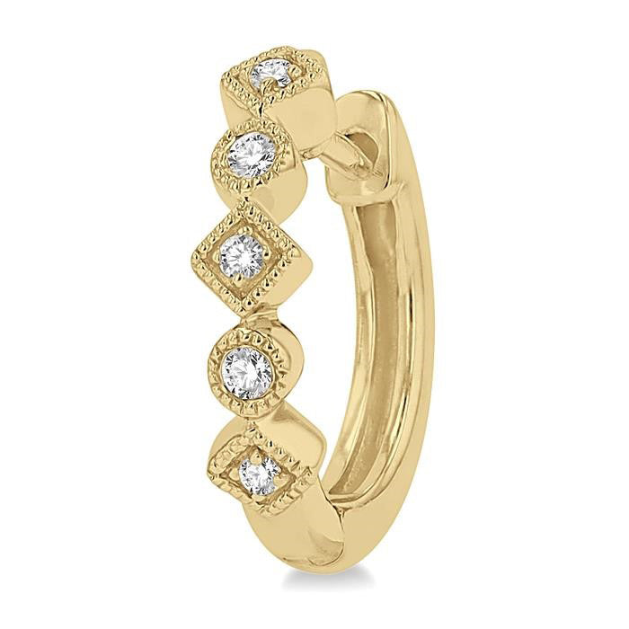 Petite Diamond Huggie Fashion Earrings
