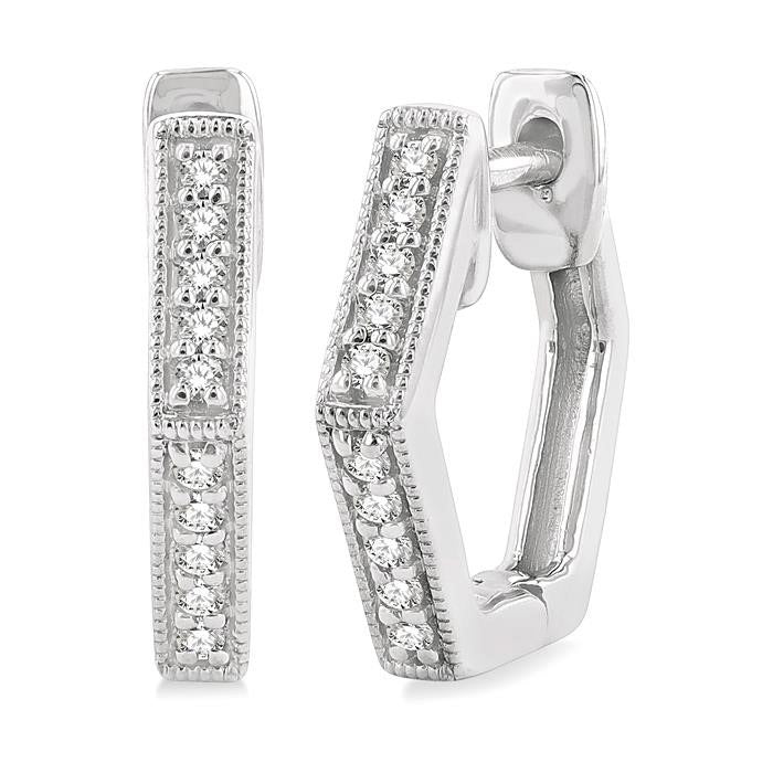 Petite Diamond Huggie Fashion Earrings