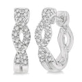 Diamond Swirl Petite Huggie Earrings