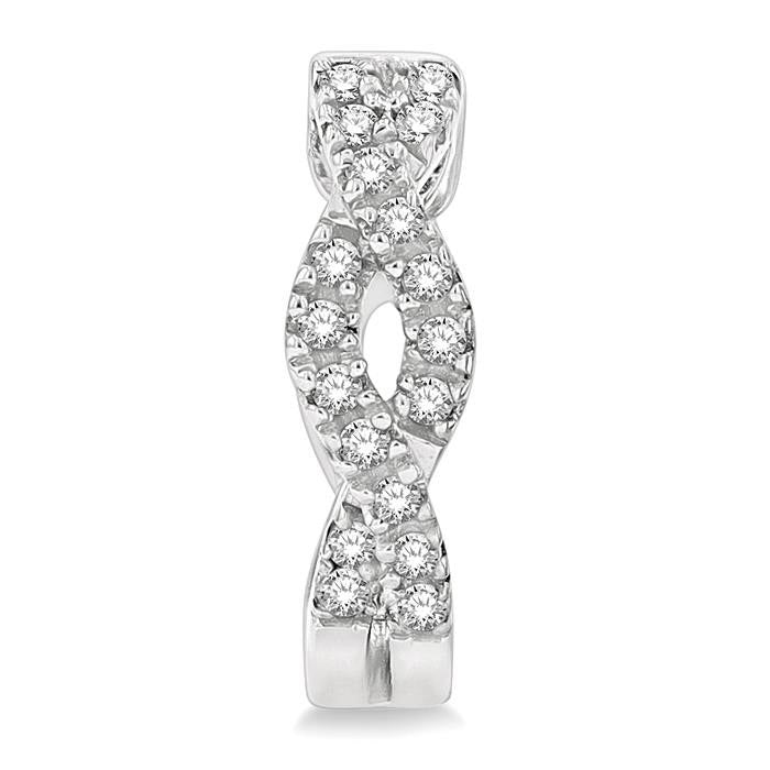 Diamond Swirl Petite Huggie Earrings