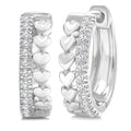 Heart Shape Petite Diamond Huggie Fashion Earrings