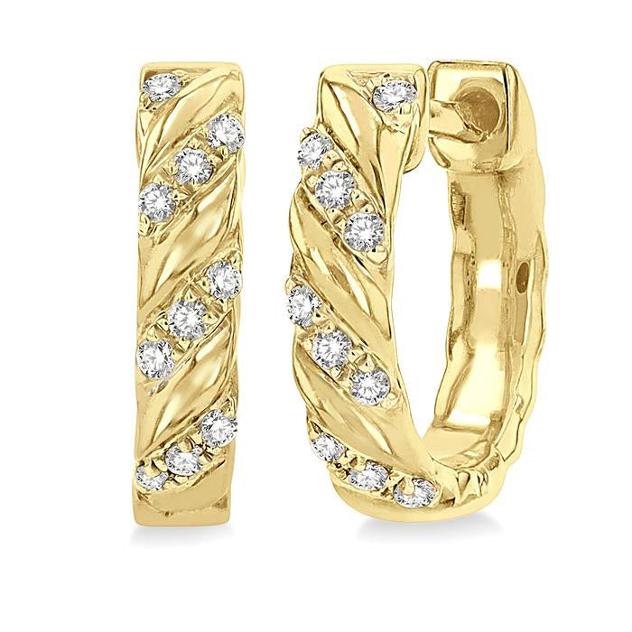 Diamond Petite Huggie Earrings