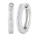 Channel Set Petite Diamond Huggie Fashion Earrings
