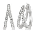 Diamond Split Petite Huggie Earrings