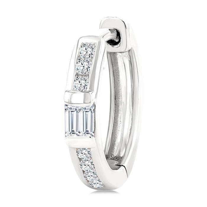 Petite Diamond Huggie Fashion Earrings
