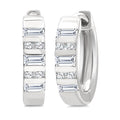 Bar Petite Diamond Huggie Fashion Earrings