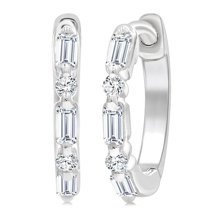 Petite Diamond Huggie Fashion Earrings