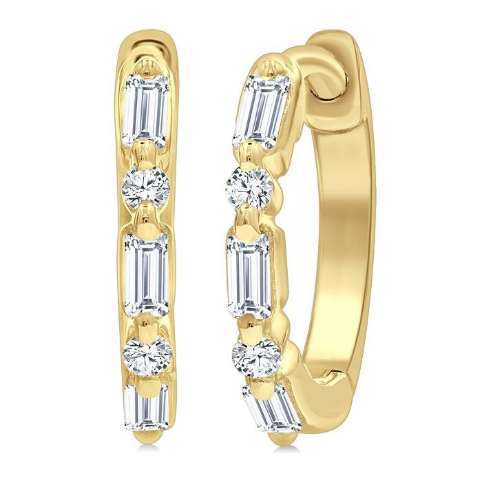Petite Diamond Huggie Fashion Earrings