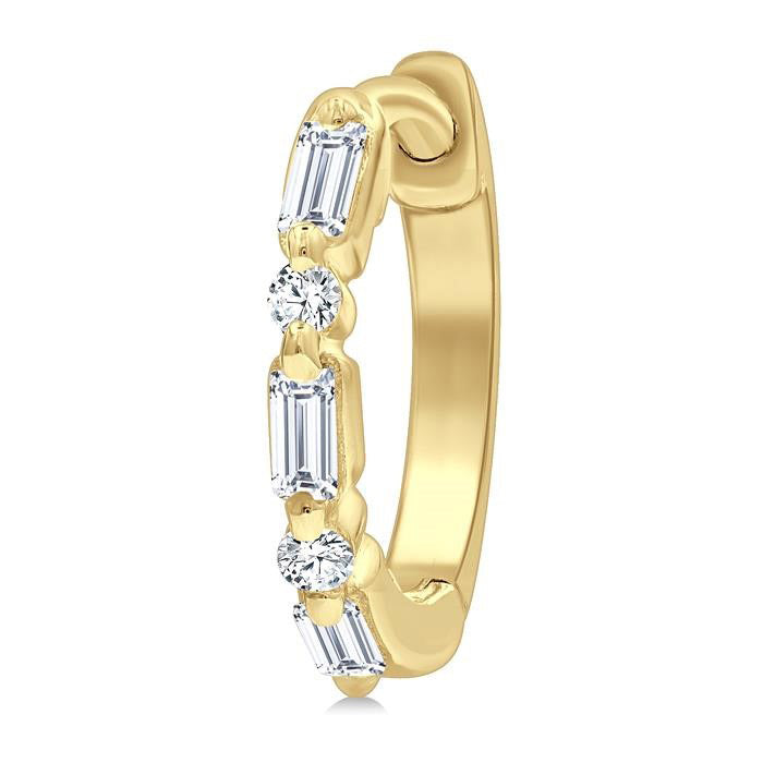 Petite Diamond Huggie Fashion Earrings
