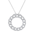 Diamond Woven Circle Pendant