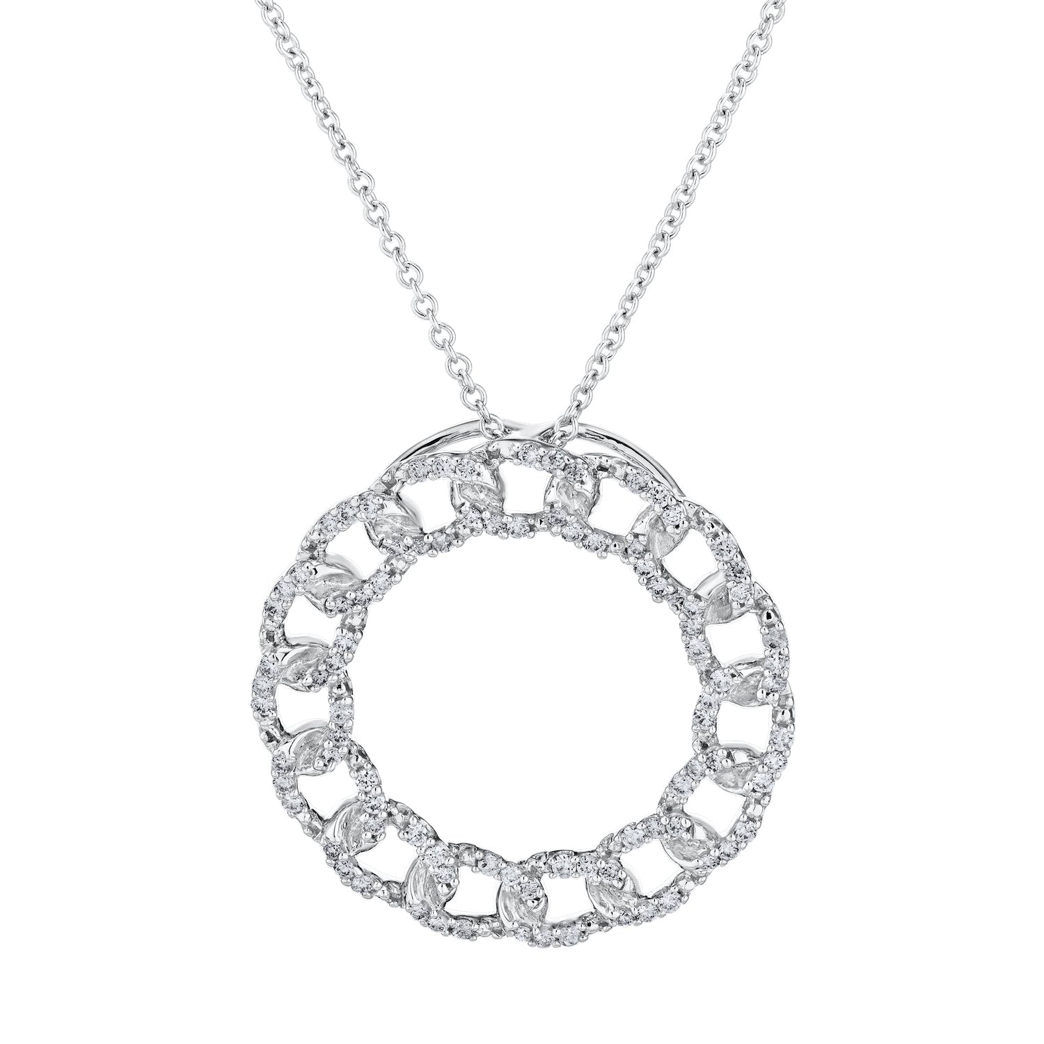 Diamond Woven Circle Pendant