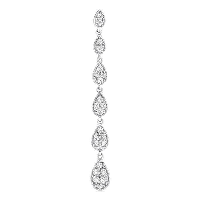 Pear Shape Diamond Long Earrings