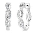 Twisted Petite Diamond Huggie Fashion Earrings