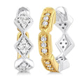 Reversible Petite Diamond Huggie Fashion Earrings