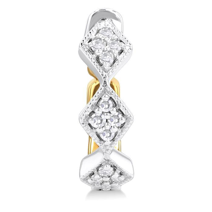 Reversible Petite Diamond Huggie Fashion Earrings