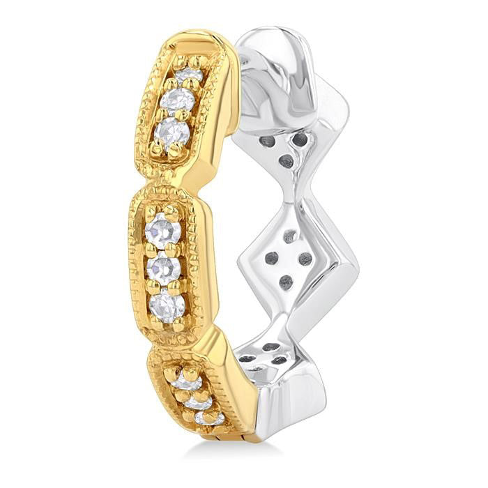 Reversible Petite Diamond Huggie Fashion Earrings