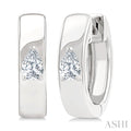 Pear Shape Petite Prong Diamond Huggie Earrings