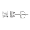 LinZen CelCa 14K White Gold Diamond Earrings