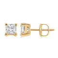 Princess Shape Diamond Stud Earrings
