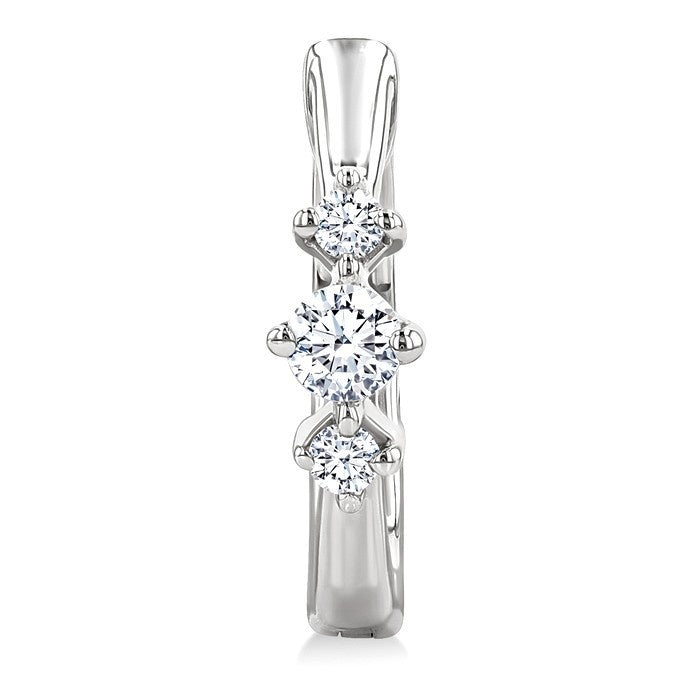 VioVelVer 14K White Gold Diamond Fashion Earrings