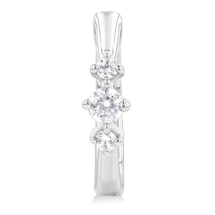 VioVelVer 14K White Gold Diamond Fashion Earrings