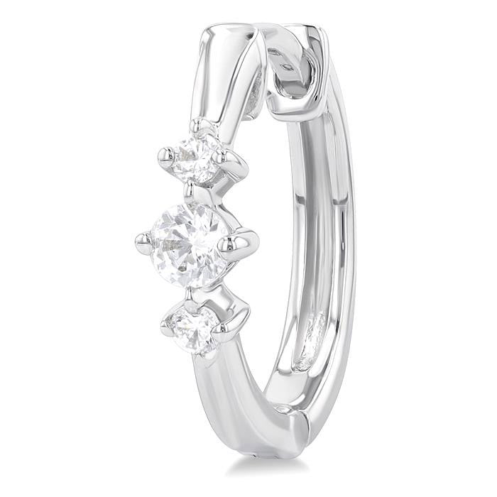 VioVelVer 14K White Gold Diamond Fashion Earrings
