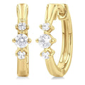 Past Present & Future Diamond Huggie Fashion Earrings