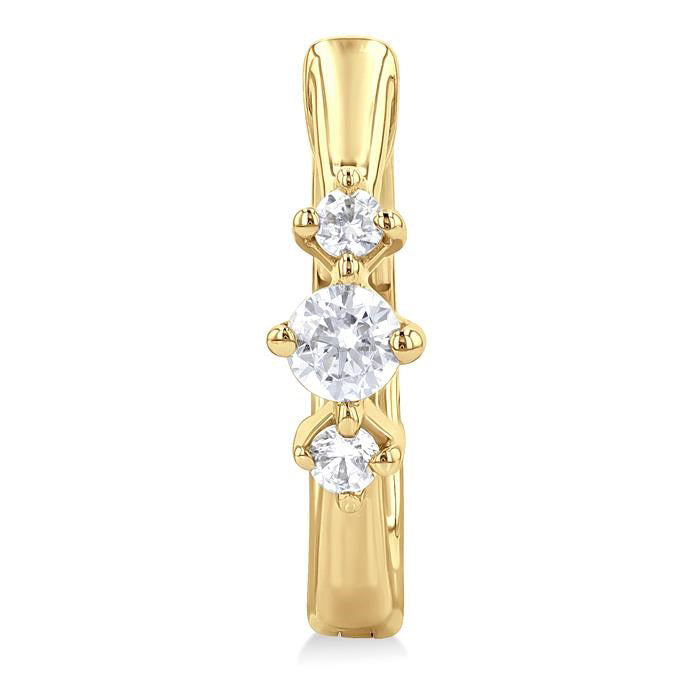 Past Present & Future Diamond Huggie Fashion Earrings