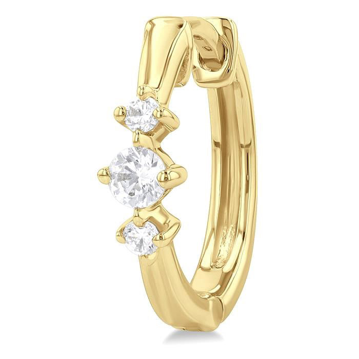 Past Present & Future Diamond Huggie Fashion Earrings