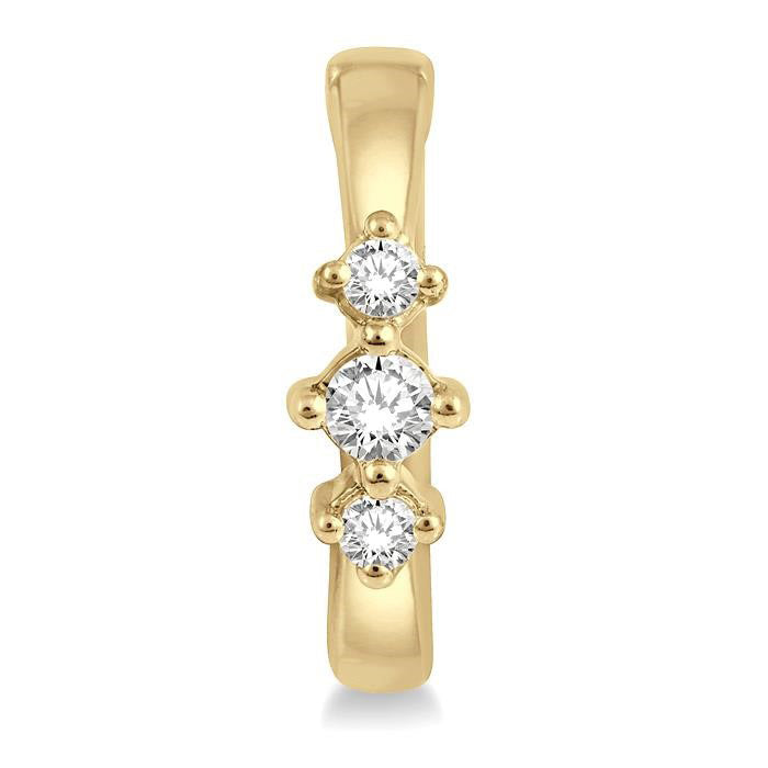 Past Present & Future Petite Diamond Huggie Fashion Earrings