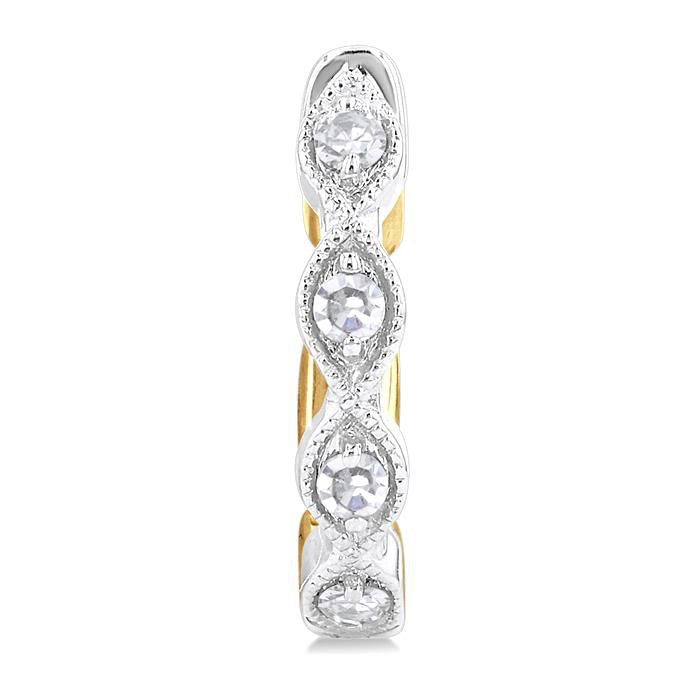 Reversible Petite Diamond Huggie Fashion Earrings