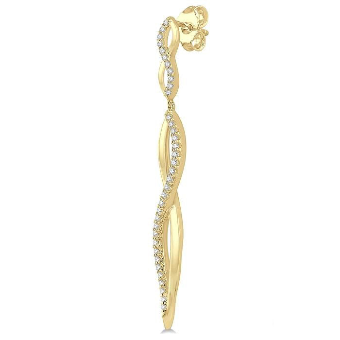 MirCaXe 14K White Gold Diamond Fashion Earrings