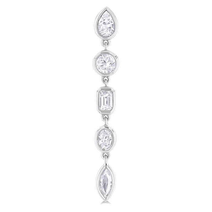 Mixed Shape Diamond Fashion Earrings