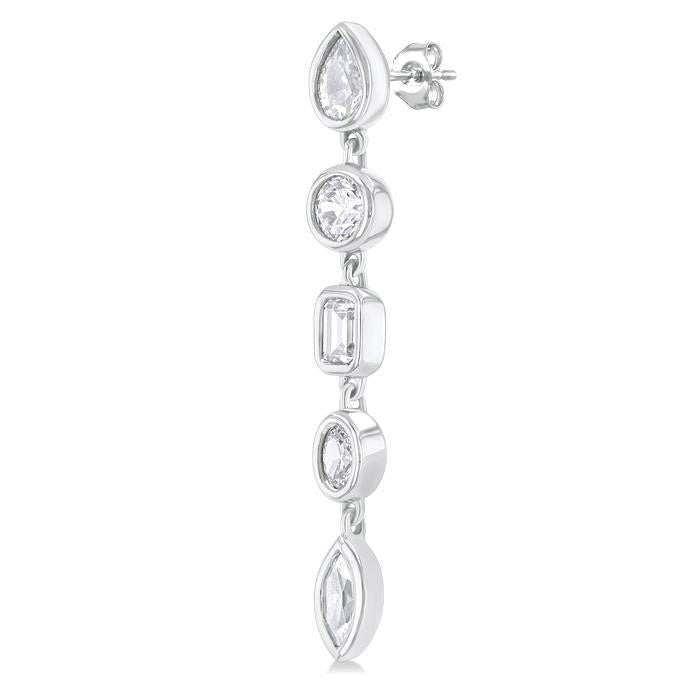 Mixed Shape Diamond Fashion Earrings