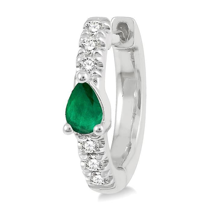 Petite Gemstone & Diamond Huggies Earrings