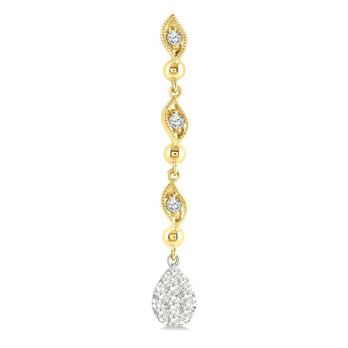 Pear Shape Shine Bright Diamond Long Earrings