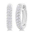 Twisted Petite Diamond Huggie Fashion Earrings
