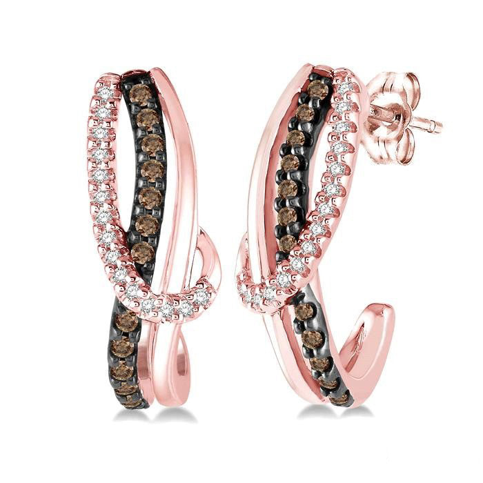 Champagne Diamond Fashion Earrings