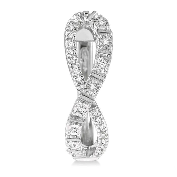 LysAr 14K White Gold Diamond Fashion Earrings