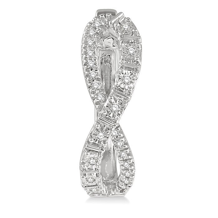 LysAr 14K White Gold Diamond Fashion Earrings