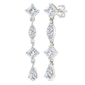 Mixed Shape Diamond Fashion Long Earrings