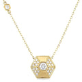 Hexagon Shape Diamond Fashion Necklace