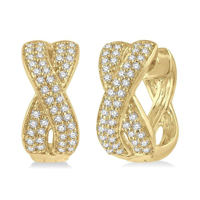 Petite Diamond Huggie Fashion Earrings
