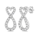 Heart Shape Infinity Diamond Fashion Earrings