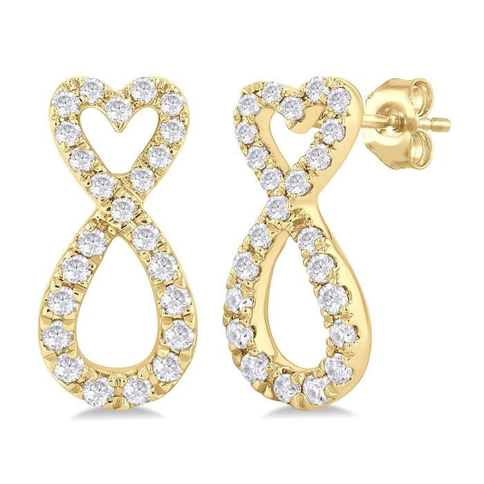 Heart Shape Infinity Diamond Fashion Earrings